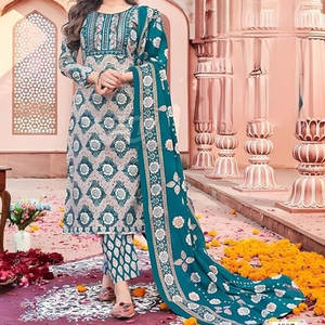 Colección 2025 Vestidos Estampados de Verano Kurta Shalwar Premium para Mujer Pakistaní Tela de Algodón Suave OEM/ODM Disponible - Product Image 3