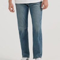 Jean de luxe pour homme, nouveau style, denim bleu, coupe ample, haute qualité, taille mi-haute personnalisée, grandes tailles, délavage coloré, adoucissant, coupe-vent