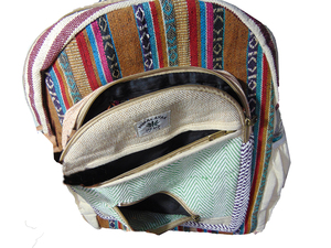 Hemp Fabric <b>College</b> <b>Bags</b> Travel <b>Bags</b> Hemp Women's Backpacks Sling <b>Bag</b> Hemp Messenger Handbag - Product Image 4