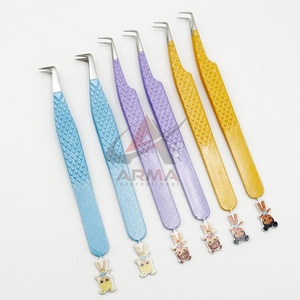 90 Degree <b>Isolation</b> Tweezer with CNC Cutting Custom Design Eyelash Extension Tweezers Sustainable Pointed Tip Lash Tweezer - Product Image 4