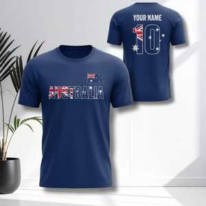 Set di Maglie da Calcio Ispirate all'Australia con Nome e Numero Personalizzati, Maglie per Tifosi per il Giorno della Partita, Accessori Personalizzabili - Product Image 1