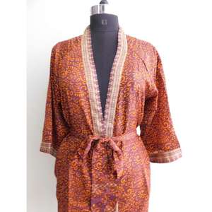 Kimono de verano para mujer, cantidad a granel, mayorista de fábrica, tela de seda, Kimono, bata, ropa de dormir - Product Image 2