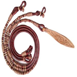 ROYAL INTERNATIONAL - Riendas Romal Trenzadas de Primera Calidad, Riendas Occidentales Personalizadas para Caballos, Color Castaño, Venta al por Mayor - Product Image 1