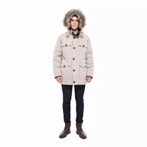 Parka d'hiver épaisse pour homme avec capuche pour homme et femme, imperméable et respirante, coupe-vent, vêtements d'extérieur pour les climats froids et neigeux, devant - Product Image 4