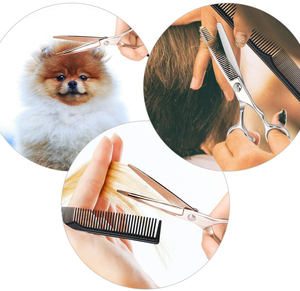 Juego de Herramientas de Peluquería Profesional al por Mayor, Tijeras de Dientes sin Rastro, Tijeras Planas de Platino para Estilistas, para Salón de Belleza - Product Image 3