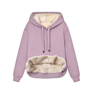 Sweats à capuche lourds pour femmes 100% coton chaud vêtements d'hiver marque personnalisée Logo imprimer sweats à capuche femmes 2026 - Product Image 4