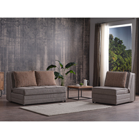 Canapé-lit convertible CozyCorner Studio, design moderne et luxueux, extensible et inclinable, capitonné, idéal pour petit salon, chambre ou bureau
