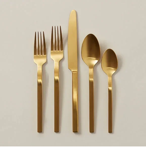 Juegos de cubiertos de latón con patrones hechos a mano temas antiguos vintage ideales para el hogar Juegos de cubiertos de acero espejado - Product Image 1