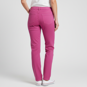 Alta calidad 100% algodón sarga sólido Casual ODM pantalones tela transpirable 240gsm tejido lavado técnica para mujeres - Product Image 3