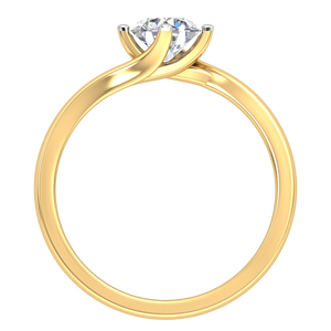 Anillo de Lujo de Oro Blanco de Alta Calidad de 9k con Diamante Cultivado en Laboratorio de Corte Brillante de 0.75ct con Certificado IGI, Talla Personalizable para Mujer - Product Image 3