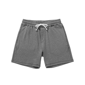 Pantalones cortos de punto informales de algodón 100% para hombre, ajuste relajado, transpirables, ligeros, de secado rápido, cintura elástica para entrenamiento, gimnasio, comodidad diaria - Product Image 1