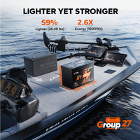 Batterie au lithium LiTime 16V 100Ah pour sondeur de pêche avec Bluetooth et auto-chauffage, sans droits de douane, stock UE/USA