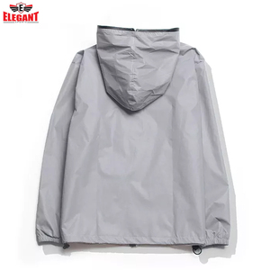 Reflector Windbreak Nylon <b>Jacket</b> <b>Men</b> Clothing Windbreaker <b>Jacket</b> Slim Fit Sports Outdoors <b>Long</b> Sleeve <b>Jacket</b> for <b>Men</b> - Product Image 2
