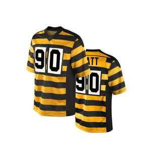 Camiseta de Fútbol Americano Ligera Totalmente Personalizada con Mangas Cortas, Diseño Impreso de Longitud Regular en Venta - Product Image 3