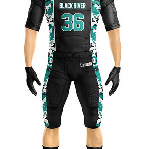 Vente en gros Maillot de football américain à manches courtes pour hommes de la meilleure taille Maillot de football américain Tops de football américain - Product Image 4