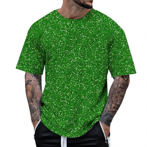 T-shirt pour hommes de qualité supérieure avec impression de paillettes Nouveau modèle T-shirt pour hommes à bas taux avec impression de paillettes - Product Image 5
