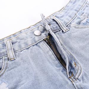 OEM Ladies High <b>Waist</b> Cotton Denim Shorts Breathable Summer Casual Female <b>Jeans</b> Girls' Low <b>Waist</b> Rough Wholesale Fashion - Product Image 3