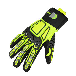 Gants de travail en cuir synthétique utilitaires généraux, résistants aux chocs, imperméables, pour la construction en extérieur, pour l'industrie pétrolière et gazière - Product Image 4