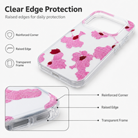 Coque pour 17 Pro Max en TPU+TPE, design cartoon, transparente, anti-jaunissement, résistante aux rayures, protection OEM/ODM en gros