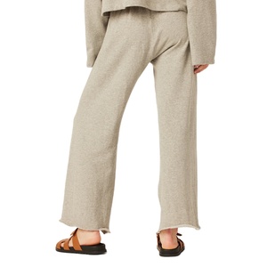 Venta caliente de la mejor calidad chándal pantalones acampanados y Sudadera con capucha conjunto de gran tamaño bordado pantalones apilados lavado ácido chándal mujeres - Product Image 5