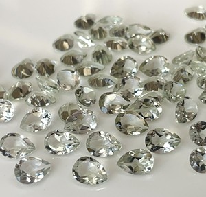Améthyste verte naturelle coupe poire 5x8mm à facettes-améthyste verte en vrac de qualité supérieure - Product Image 2