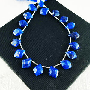 La forme de coussin de pierre précieuse de Sodalite naturelle coupée à facettes perd le brin de perles pour la fabrication de bijoux breloques perle de pierre brin de 8 pouces de Long - Product Image 4