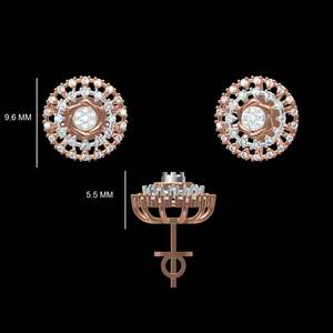 Pendientes de Diamantes de Lujo, Oro Sólido de 14k, con Certificado IGI, Diseño Elegante y Moderno, Regalo para Mujeres y Niñas - Product Image 4