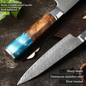 Venta al por mayor personalizado de alta calidad OEM ODM servicio japonés Damasco Chef cuchillo afilado japonés para cocina cuchillo de cocina - Product Image 3