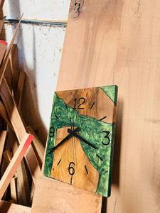 Handcrafted Epoxy Resin Quartz Needle Display <b>Modern</b> Decorative <b>Wall</b> <b>Clock</b> for Interior Decoration - Product Image 4