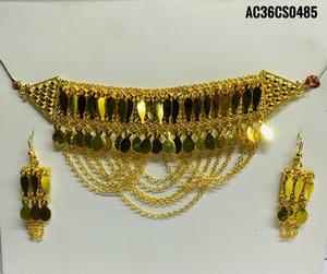 Charming Design Accessories Fashion Jewellery Chik Set With <b>Earrings</b> Gold Plated Arabic Jewellery Set - Product Image 1