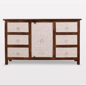 Traditional Solid Wood <b>Storage</b> <b>Cabinet</b> Sideboard Many Drawers-Modern Design Customized Color for Kitchen Living Room Bedroom - Product Image 1