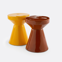 Table d'appoint en bois laqué de luxe en gros, finition ultra brillante, écologique, légère, design moderne pour chambres et salons