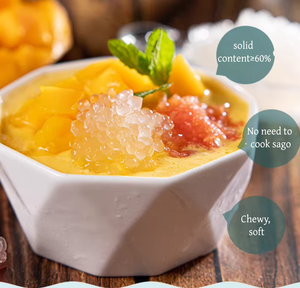 โรงงานรับรองฮาลาล ผลิตเม็ด<span class=keywords><strong>สาคู</strong></span>สำเร็จรูป 800 กรัม ไม่ต้องต้ม บรรจุกระป๋อง พร้อมรับประทาน วัตถุดิบสำหรับชานมไข่มุก - Product Image 4