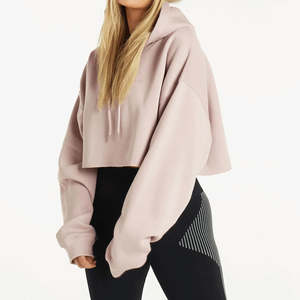 Kivotech Custom Logo crop Top Hoodies Unisex Women Hoodies Oversized Thick Pull Over Hoodie <b>Sweatshirt</b> For Woman - Product Image 1