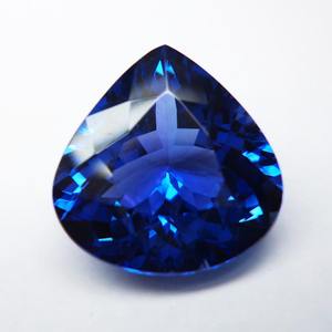 Alta calidad azul tanzanita facetada corte personalizado quilates Color azul Natural forma de pera joyería piedras preciosas sueltas para la venta OEM - Product Image 3