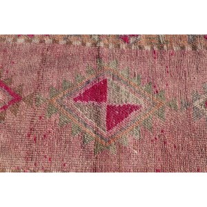 Turkish 2.5x11.1 ft Rug, <b>Runner</b> Vintage Rug, <b>Red</b> Orange Bordered Wool Rug - Product Image 5