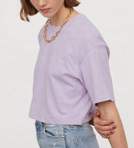 Camisetas de Algodón de 210 g/m² al por Mayor, Camisetas Cortas para Mujer, Camisetas de Manga Corta para Mujer - Product Image 4