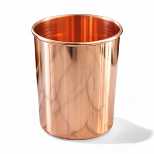 Tasse élégante en cuivre 100%, idéale pour les boissons chaudes/froides, capacité de 16oz, verres en métal modernes durables et élégants - Product Image 1