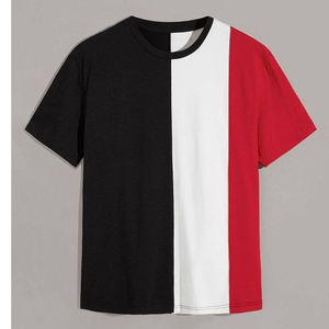 Camiseta de cuello redondo de bloque de Color para escuela, remera de manga, camiseta de bloque de Color - Product Image 3