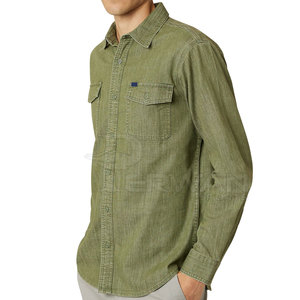 Chất Lượng Cao 100% Cotton Người Đàn Ông Của Quần Jean Áo Sơ Mi Thoáng Khí Đào Tạo Mặc Giản Dị Sử Dụng Hot Bán Cho Nam Giới - Product Image 3