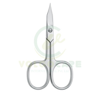 2025 outil de pédicure professionnel avec lame incurvée personnalisable en acier inoxydable ciseaux à ongles à cuticules droites Logo de Style Unique - Product Image 2