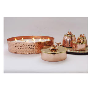 Vedela Naturals Best Seller Hot New Brass Metal Hammered Design Votive Holder Deep Container Eco-Friendly Home Decoration <b>Candle</b> - Product Image 6