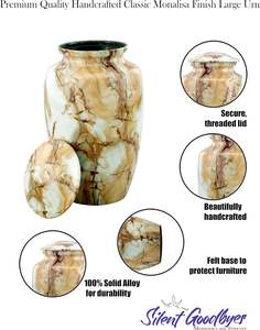 Monalisa ของที่ระลึกโกศใส่เถ้ากระดูกสำหรับมนุษย์ขี้เถ้าโกศทำด้วยมือปรับขนาดเองได้ - Product Image 6