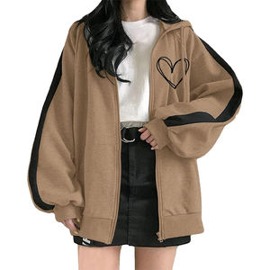 Sweat à capuche imprimé surdimensionné pour femme Sweat à capuche chaud et confortable pour la mode Streetwear - Product Image 1