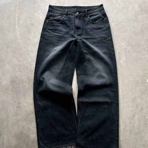 Pantalones Vaqueros de Mezclilla Rectos de Estilo Retro Hip Hop Y2K para Hombre, Personalizados OEM, de Algodón y Elastano, con Estampado de Patchwork, Estilo Urbano, Vintage, de Cintura Media - Product Image 4