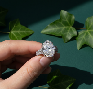 พร้อมจัดส่ง แหวนแต่งงานเพชรทรงรี 18K ทองคำแท้ ได้รับการรับรองจาก IGI สำหรับผู้หญิง แหวนหมั้นเพชรเพาะเลี้ยงในห้องปฏิบัติการ แหวนแต่งงานแบบกำหนดเอง ของขวัญสำหรับงานหมั้น - Product Image 3