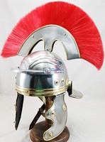 Casque de Centurion Romain Antique Tanishka Exports avec Plume Rouge, Fait Main, Haute Qualité, Léger, en Métal, Article de Collection – Vente en Gros