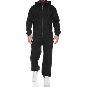 Men's Winter Hooded Solid Fleece Tracksuit-Jogging Sets Customizable - Product Image 3