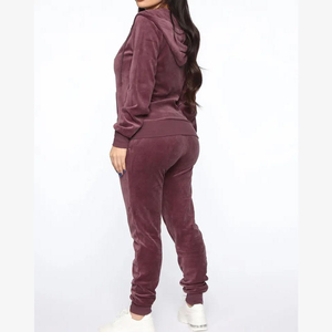 Ensemble de survêtement d'entraînement court pour femme, neuf, ajusté, 100% coton, vintage, à capuche, avec boutons, 2 pièces - Product Image 4