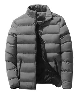 แจ็กเก็ตปลาปักเป้าสีทึบสไตล์ไฮสตรีทผู้ชายคอตั้งมีซิปทำจากไนลอนแคนวาสสำหรับฤดูหนาวบริการ OEM - Product Image 4